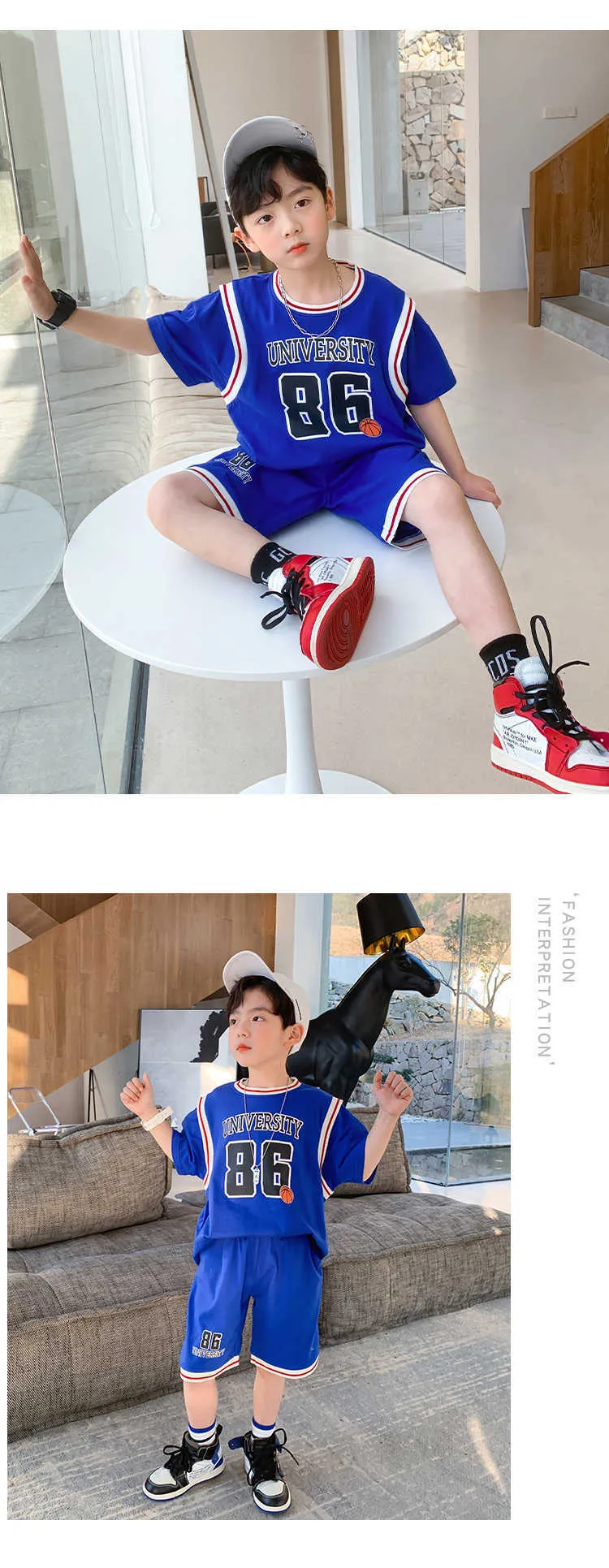 Kids Little Basketball Set Y Summer Sports Outfits For Boys