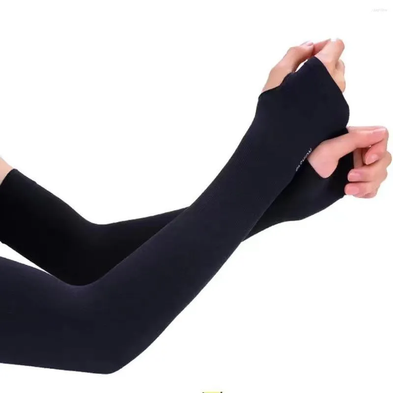 Knie-pads 2023 Ice Sleeve heren en dames armguard zomer zijden zonnebrandhandschoenen handschoenen buiten anti-ultraviolette dun