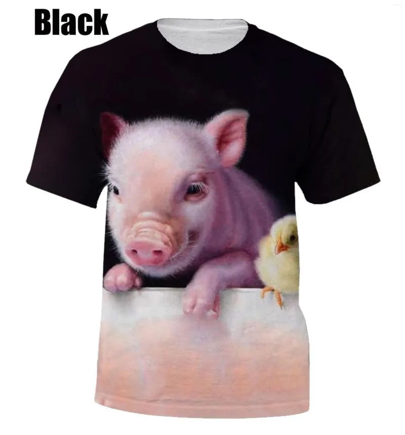 T-shirt da uomo 3D Trend Summer Pig Stampa T-shirt a maniche corte di alta qualità per uomo e donna