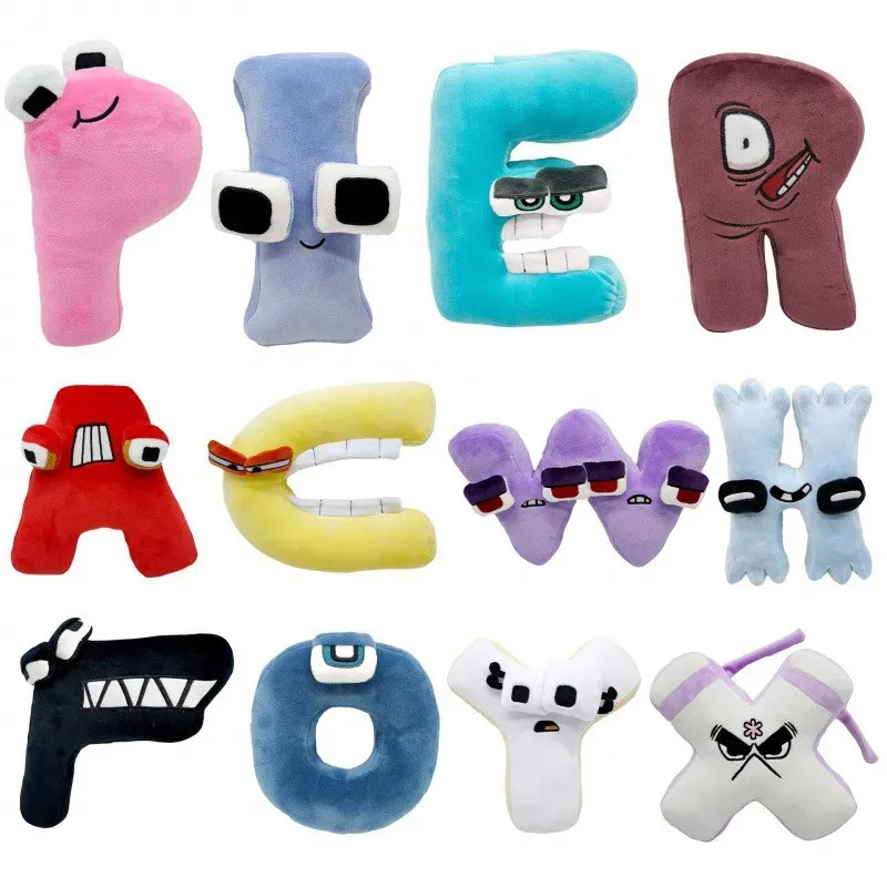 26 Style Alphabet Plushie Education Poupée Lore Peluche Jouets Animal pour Enfants Cadeau De Noël