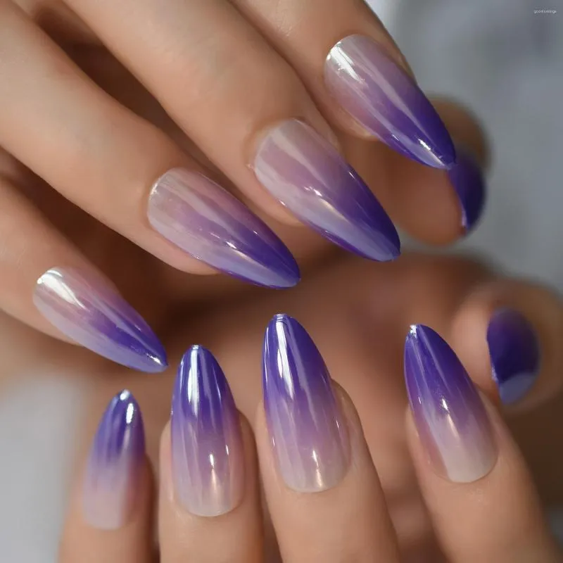 Purple ombre nails deals