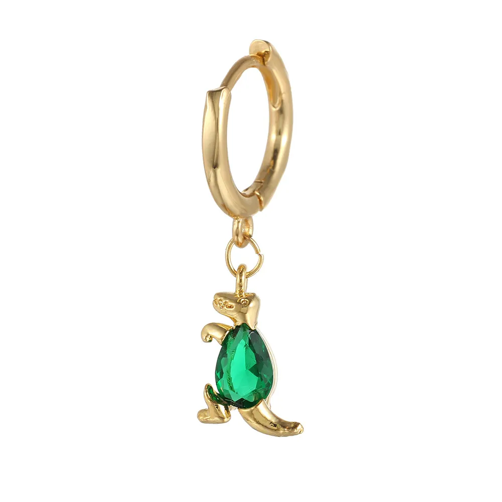 1 st rostfritt stål grönt kristall zirkoniume liten hoop örhänge för kvinnor unika örhängen örhängen brosk piercing smycken