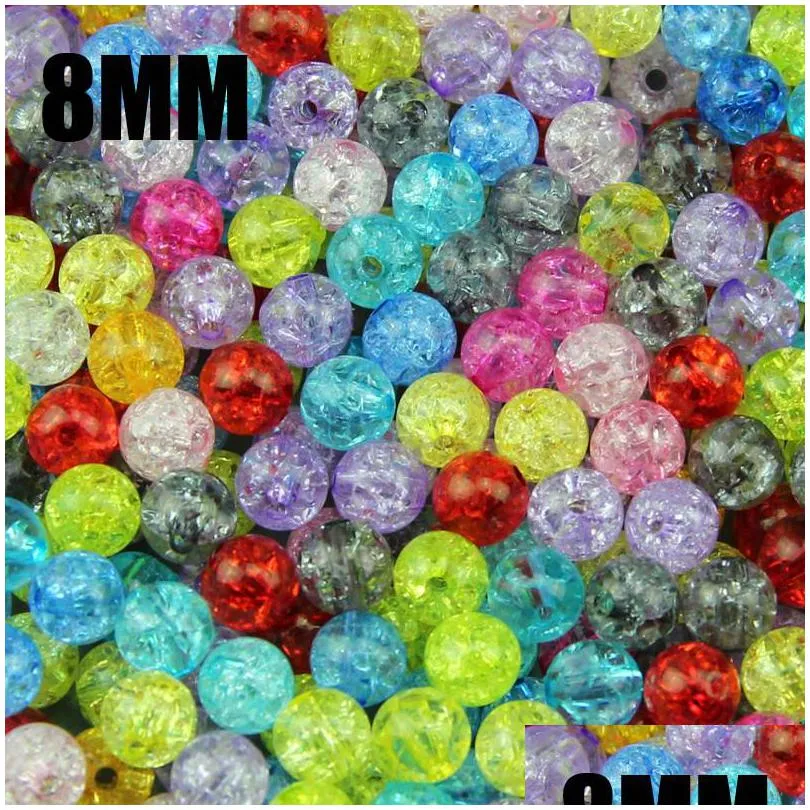 기타 최고 품질 100pcs 혼합 8mm 컬러프 평범