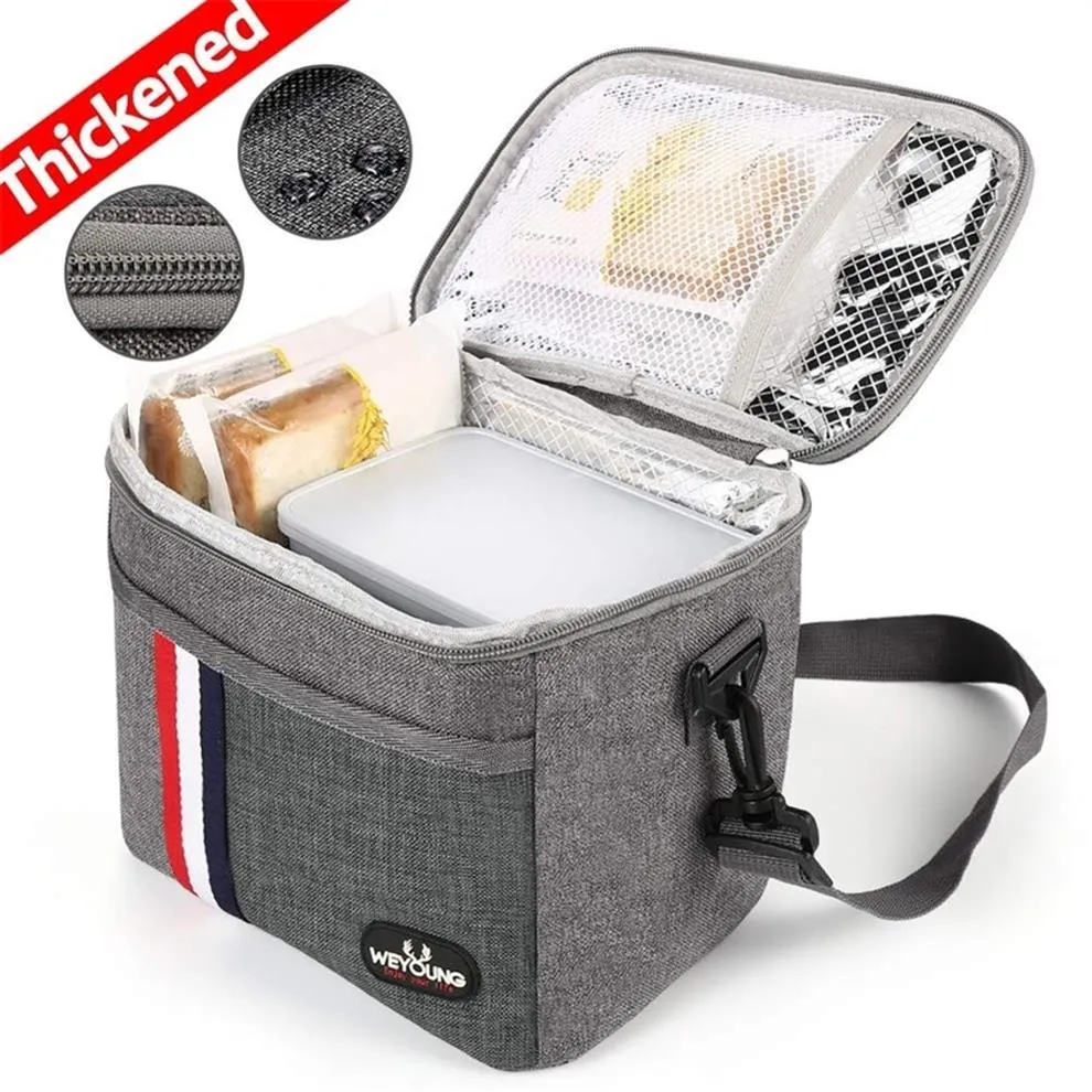 Модная изолированная тепло -кулер для ланч -коробки для пищи для работы пикник для пикника
