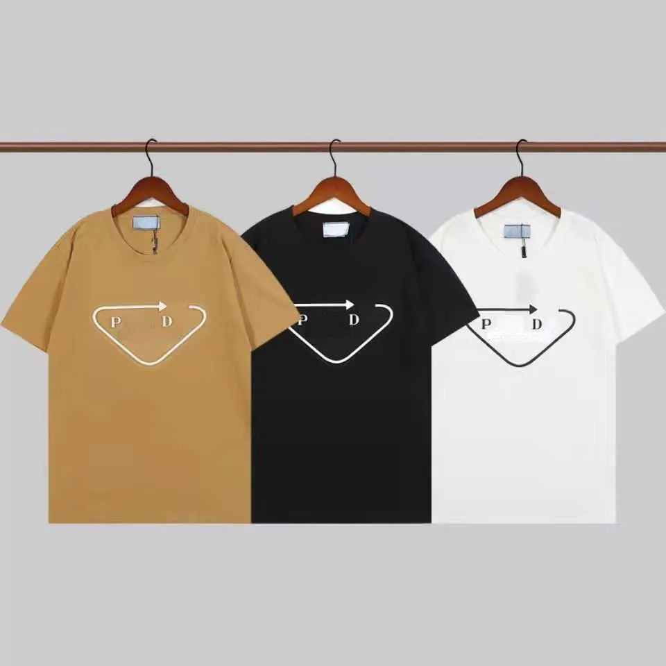 T-shirt da uomo taglie forti magliette firmate girocollo a maniche corte triangolo estivo logo lettera stampa T-shirt di lusso uomo e donna felpa con cappuccio in cotone