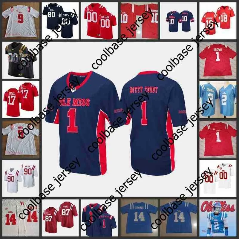 American College Football Wear College NCAA Stitched Ole Miss Rebels Football Jersey 29 Demarko Williams 92 JJ Hawkins 66 Cedrick fint 72