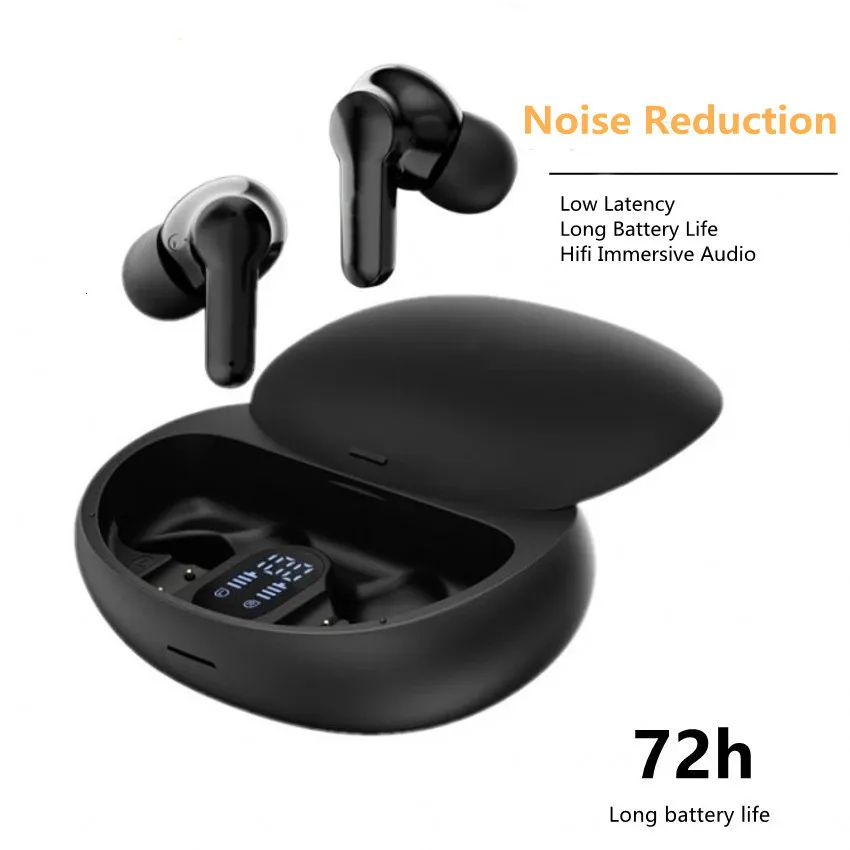 Écouteurs de téléphones portables TWS sans fil Bluetooth5 3 écouteurs ENC annemblage Écouteurs imperméables sport tactile coffre Hifi HD Appel HD Long Standby 230214