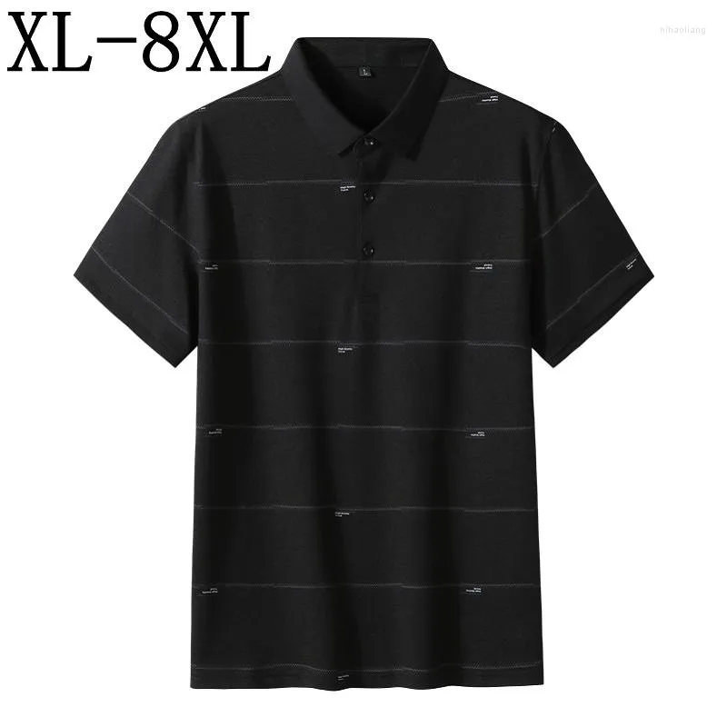 Мужские Polos 8xl 7xl 6xl Summer Summer -рубашка Polo Men Men Tops Удобные дышащие мужские мужские рубашки повседневные Homme