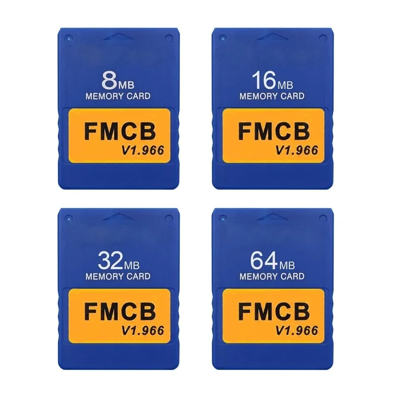 Carte Mémoire PS2 32 Mo, Carte Mémoire FMCB V1.966, Carte Mémoire de Jeu  Haute Vitesse pour PS1/PS2, Exécute des Jeux sur Disque USB ou Disque Dur