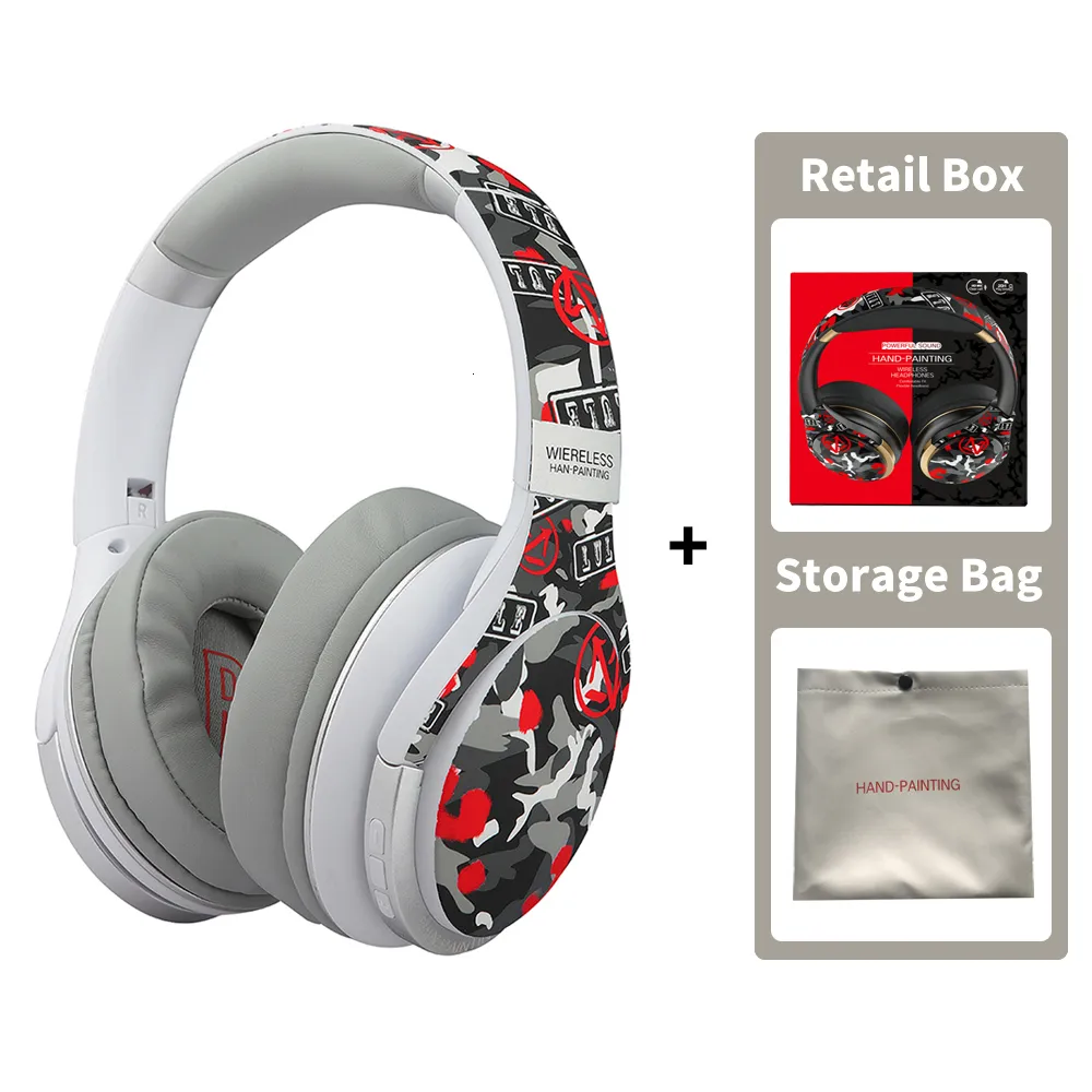 Cell Phone Earphones Bluetooth 5 0 Headphones Fashion Graffiti