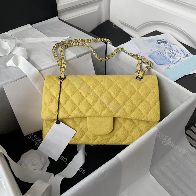 DHgate Evening Bags for Women Luxurious 7A Classic Flap Chain Shoulder Bag in Caviar Grain Cowhide Leather Bags Luggage Accessories