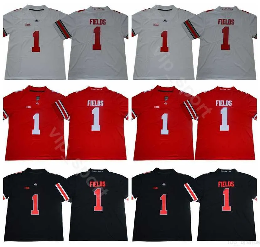 New 1 Justin Fields Jersey Men College Football Ohio State Buckeyes 2