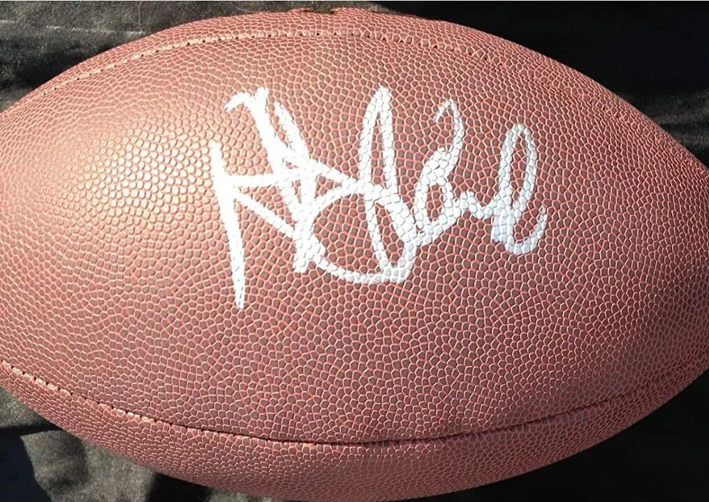 Andy Reid Tittle Watt Edelman Strahan Marino Polamalu Payton Kelce Mahomes Autographed podpisany podpisany Signaturer Autograph Collective Football Ball Ball
