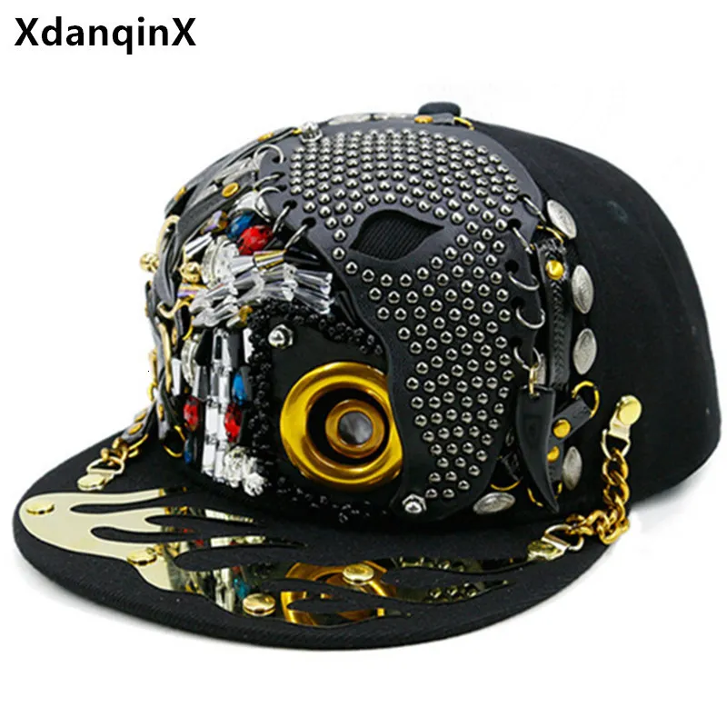 Czapki czapki pulpieskull xdanqinx nowość osobowość hip hop dla mężczyzn kobiety punkowy styl trend płaski brzeźka Nakroty