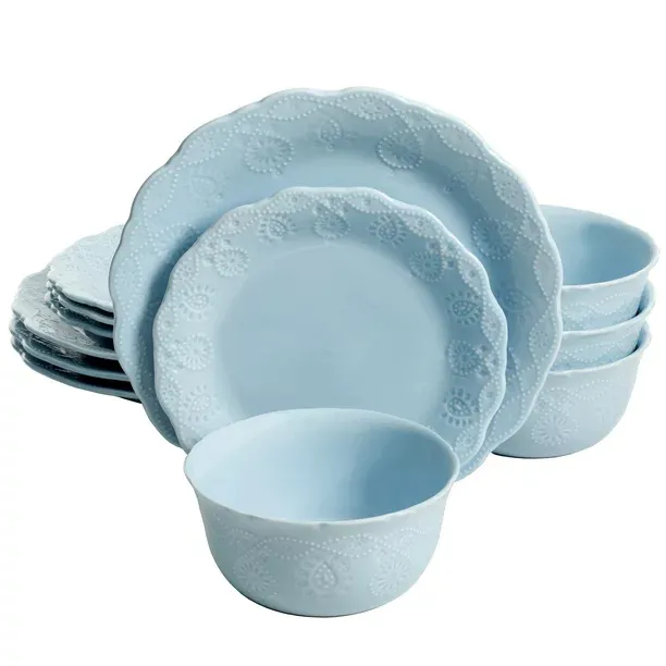 Pioneer Cowgirl Lace Threshold Fairlee Dinnerware Set Of Linen Plates