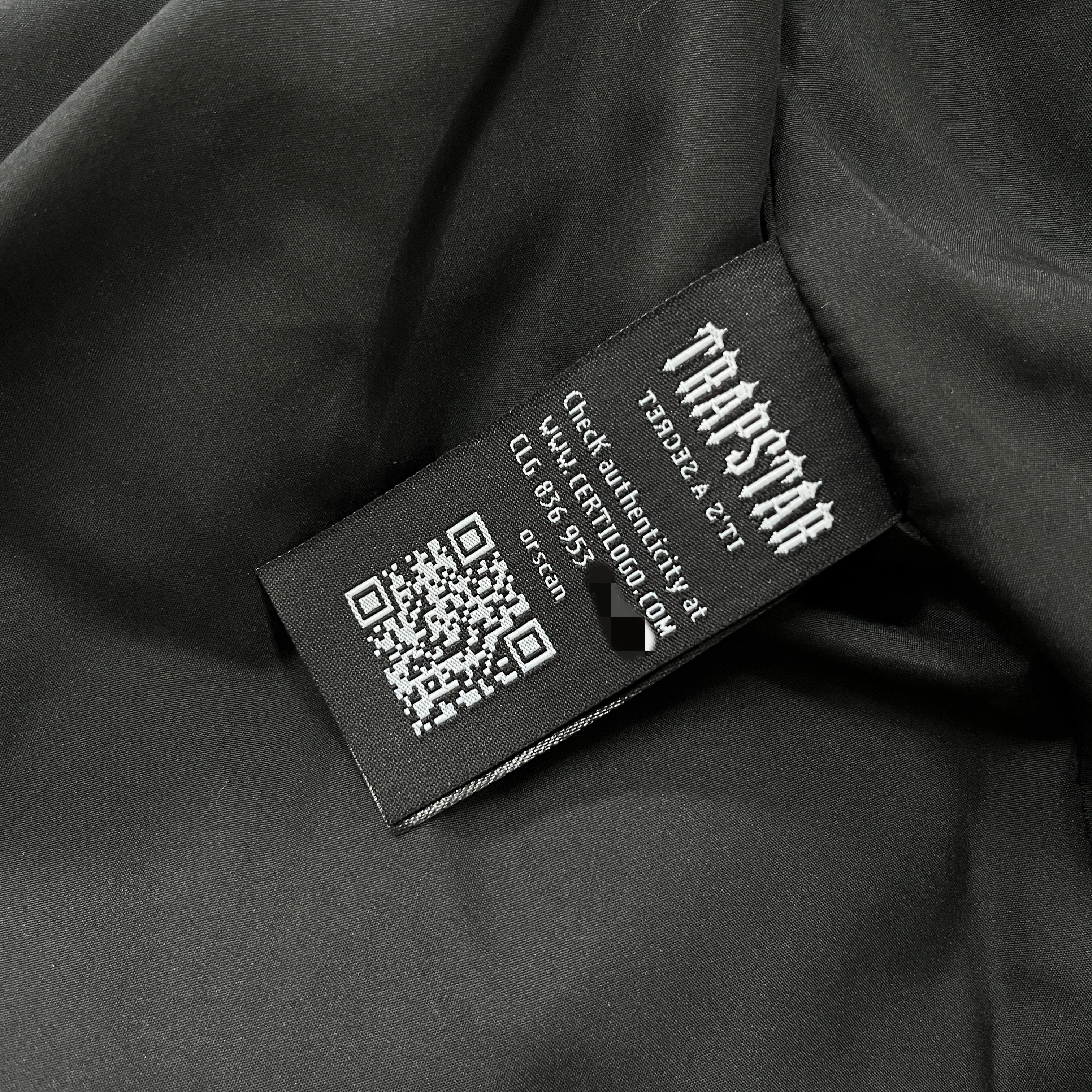 Jacket trapstar men's winter hoodie identifiable QR code