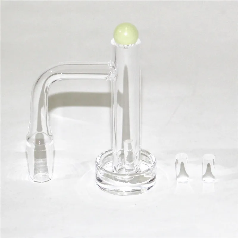 Narguilés Contral Tower Full Weld Terp Slurper Quartz Banger Nails Bord biseauté Clous à quartz avec capuchon Pilier pour Dab Rig Bong 14mm 18mm Joint