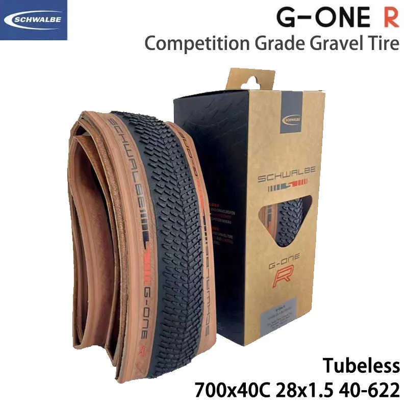 s SCHWALBE G-ONE R Gravel 700C 700x40C Tubeless Tire Super Race Structure for XC Off-Road Bike Retro Brown Edge Folding tire 0213