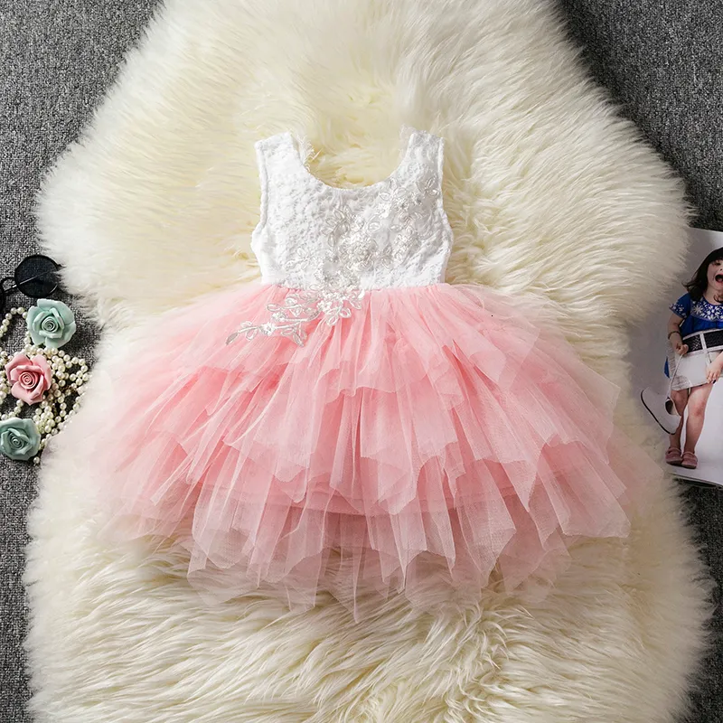 Robes de fille Filles Rose Robe De Noël Paillettes Soirée Princesse Velours Tutu Robe Bébé Année Vêtements Enfant Fille Noël 26Y 230214