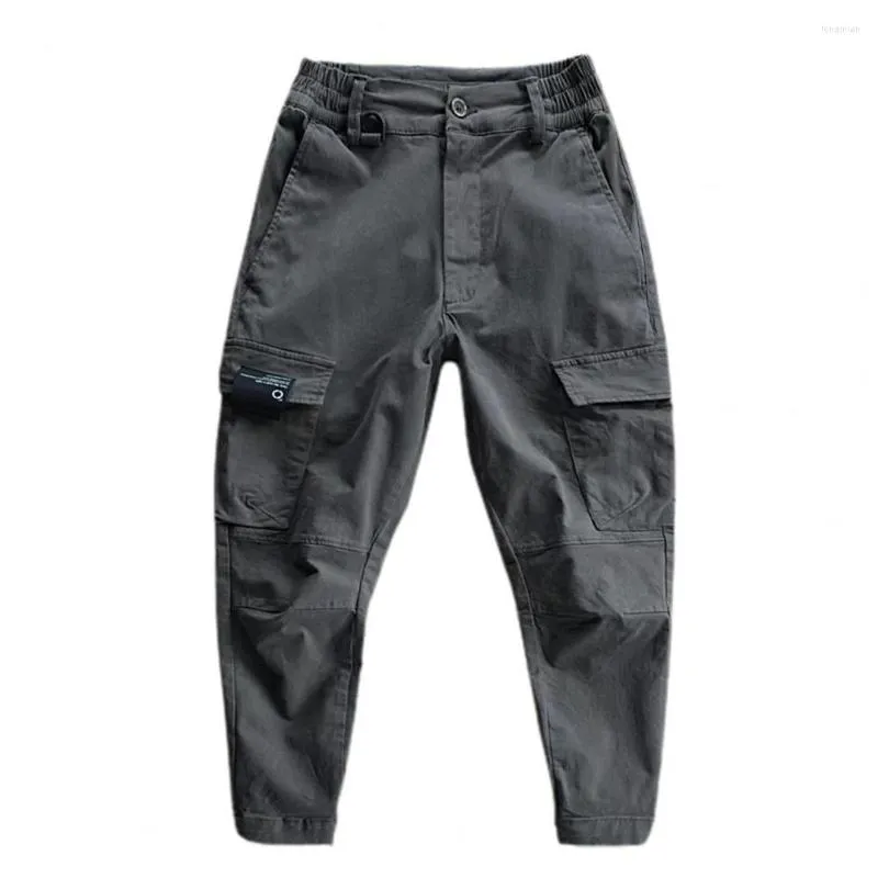 Men's Pants Cargo Casual Skin-Touch Sports Solid Color Multi Pockets Men Fitness For Mountain Climbing