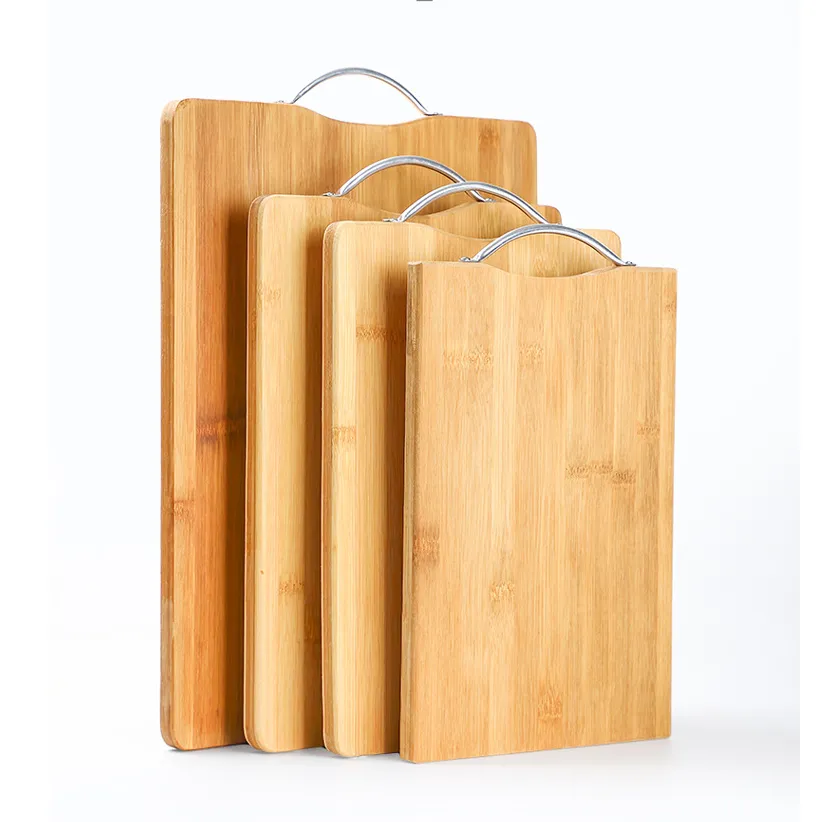  Juego de 3 tablas de cortar de bambú, tablas de cortar de  madera de bambú natural para cocina, tabla de cortar de madera duradera  para carne, verduras, pan, tabla de bambú