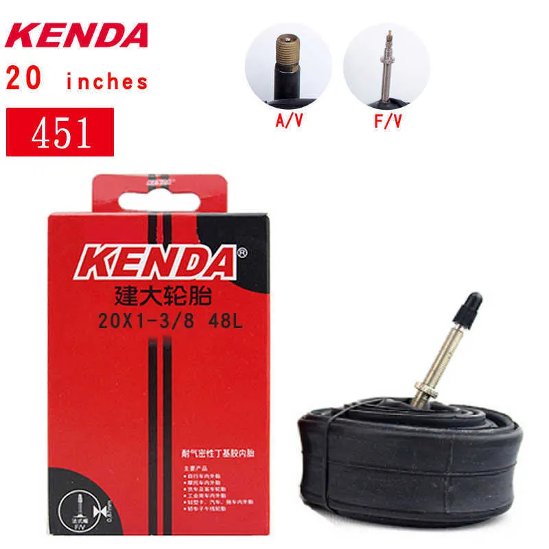 Bike Tires Kenda Tabung em 20*1 1-1/8 1-3/8 American French Cap 20 polegadas Mountain Bicycle Butyl Rubber 0213