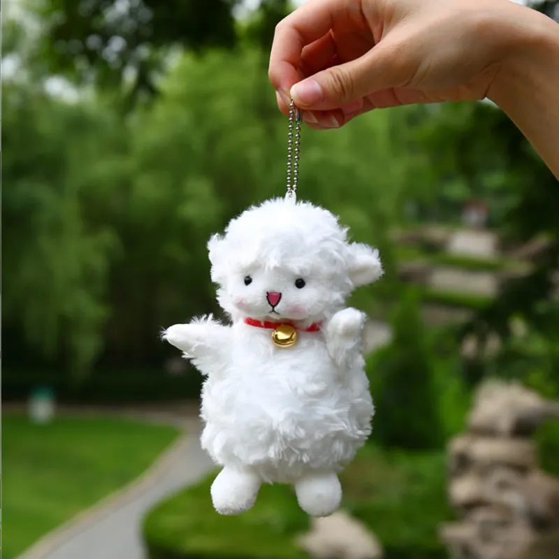 Anneaux cl￩s 15 cm tout nouveau pendentif agneau petit mouton mouton cl￩s japonais sac mignon mignon pendentif peluche jouet femme