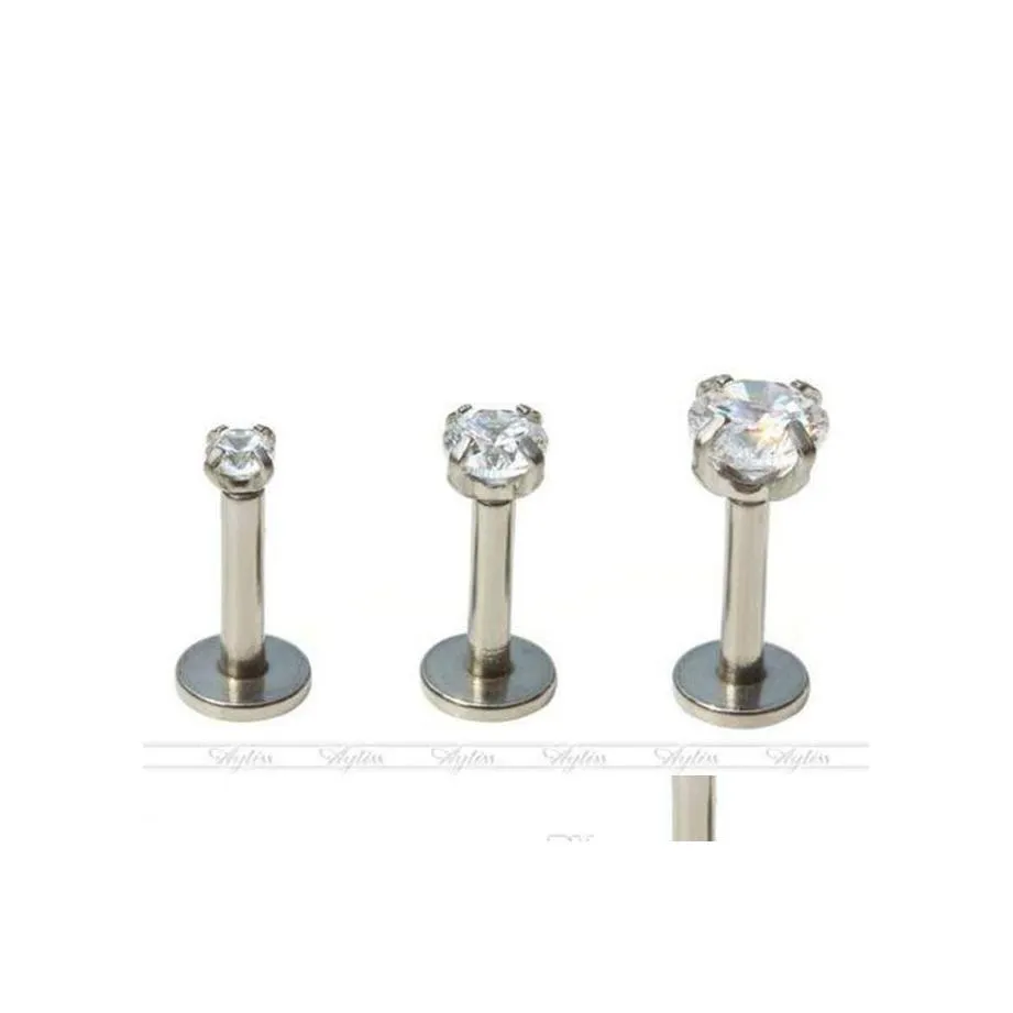 Stud -oorbellen voor vrouwelijke bars Piercing edelsteen oor kraakbeen oorbel drop levering sieraden dhg54