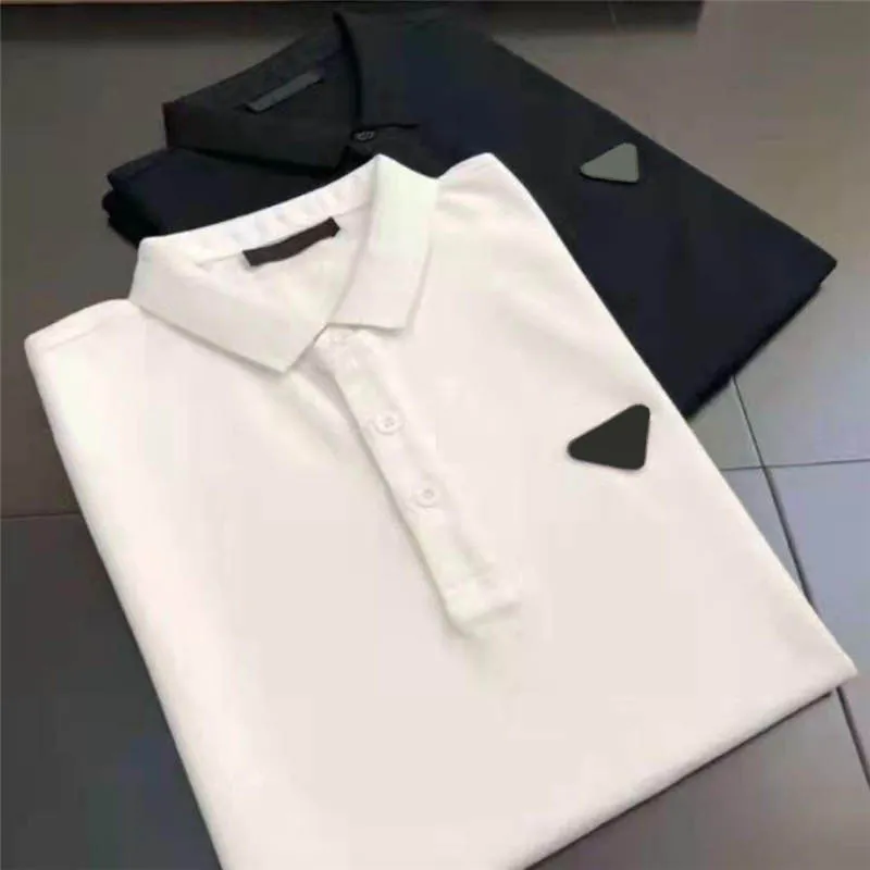 Man Casual Shirts Polo T-shirt Met Rode Bugde Embtoidery Korte Mouwen Ademend Tees Mannen Polo Gemerceriseerde Katoen Hoge kwaliteit