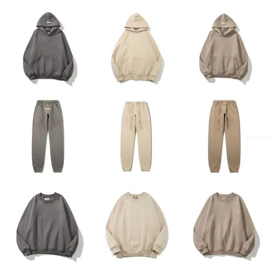 Sweats à capuche pour hommes sweats à capuche Ess hommes essentiel pull tricoté fermeture éclair lettre à manches longues sweat ample brouillard hommes Hoode