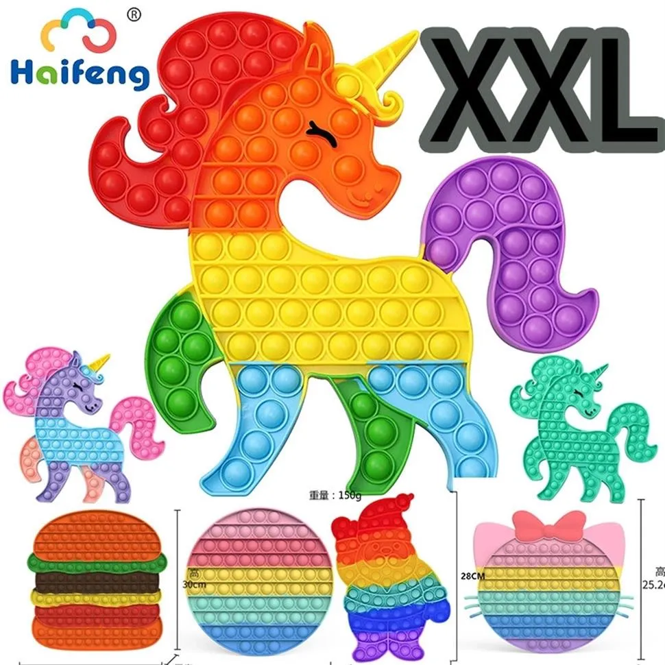 Chanceux Licorne Pop Grand XXL Fidget Jouets Popite Antistress Pour Enfants  Kawaii Géant De Noël Popits Cadeau New297F Du 35,14 €