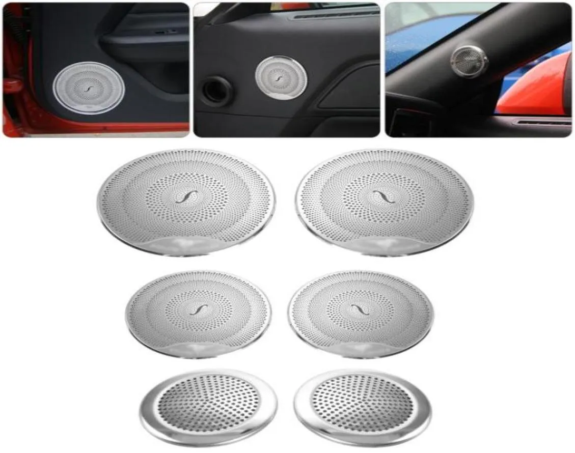 ABS Auto Deur Hoorn Net Speaker Decoratie Cover voor Ford Mustang 15 Interior Accessories 6PCS16708914123139