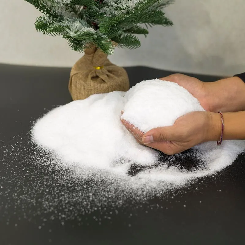 Décorations de Noël 500g Flocon de neige artificiel Iridescent Fake SnowflakesWhite Snow Power For HomeDry