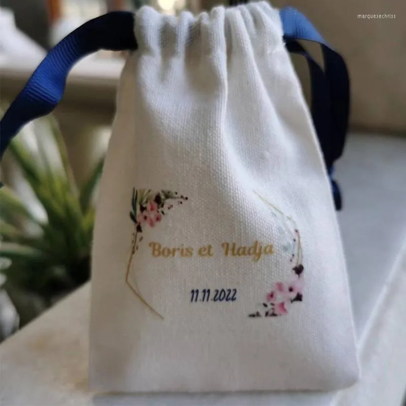 Jewelry Pouches Cotton Gift Bags 5x7cm 7x9cm 11x14cm 15x20cm Custom Sack Hair Eyelash Makeup Drawstring