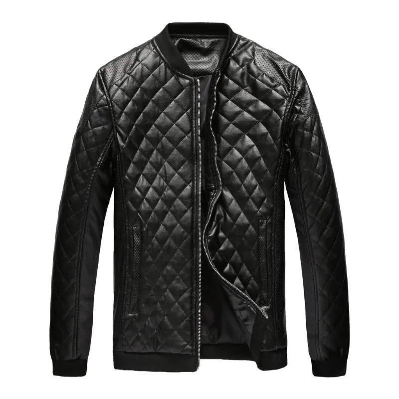 2023 Spring Mens Leather Jackets Cheap Jacket With Diamond Lattice