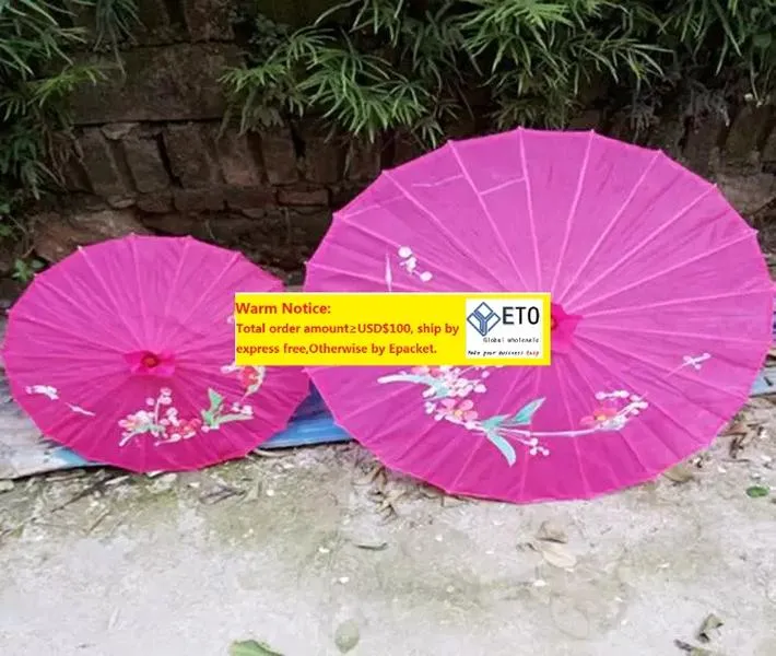 wholesale Wedding Party Handpainted Flowers colorful silk Cloth parasol Chinese handicraft umbrella