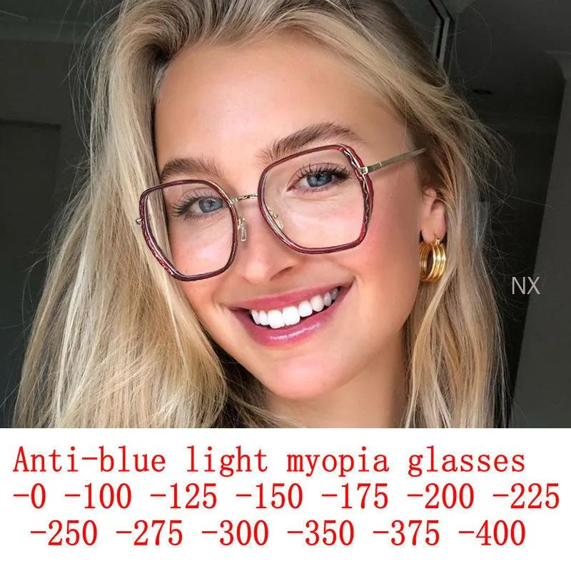 Sunglasses Fashion Myopia Glasses Ultralight Prescription Eyeglasses Frame Women&Men Computer Anti-Blue Light Optical NXSunglasses