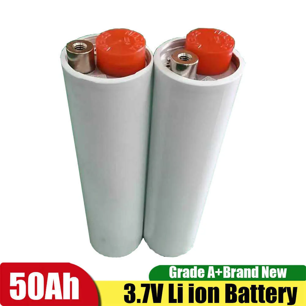 14st Cylindrical 3.7V 50Ah Litium Ion Battery 4.2V LIPO 10C High Rate Celler för 36V 72V Ebike Tricycle Golf Cart Battery Pack