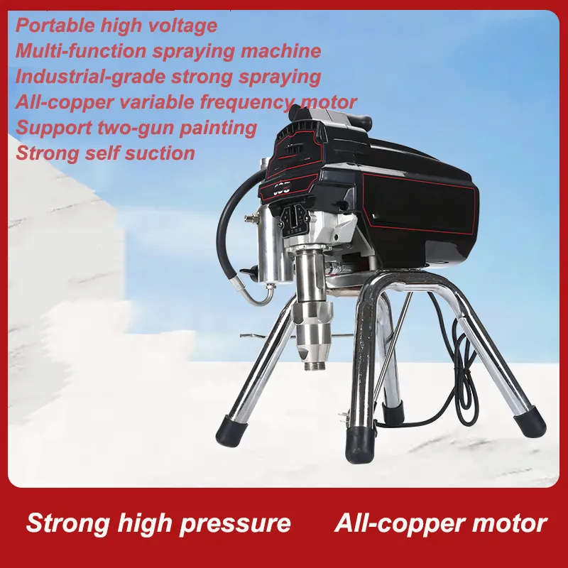 High-Pressure Airless Spraying Machine 3500W Professional Airless Spray Gun Airless Paint Sprayer 495 395 Painting Machine Tool