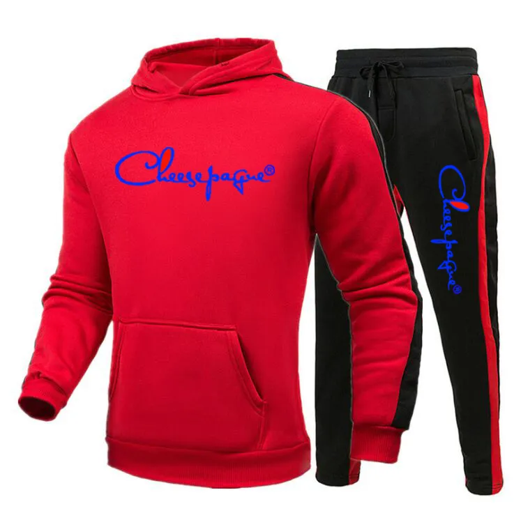 Neue männer Trainingsanzüge Druck Hoodie Set Sweatshirt Casual Sport Jogginghose Herren Trainingsanzüge Plus Größe S-3XL