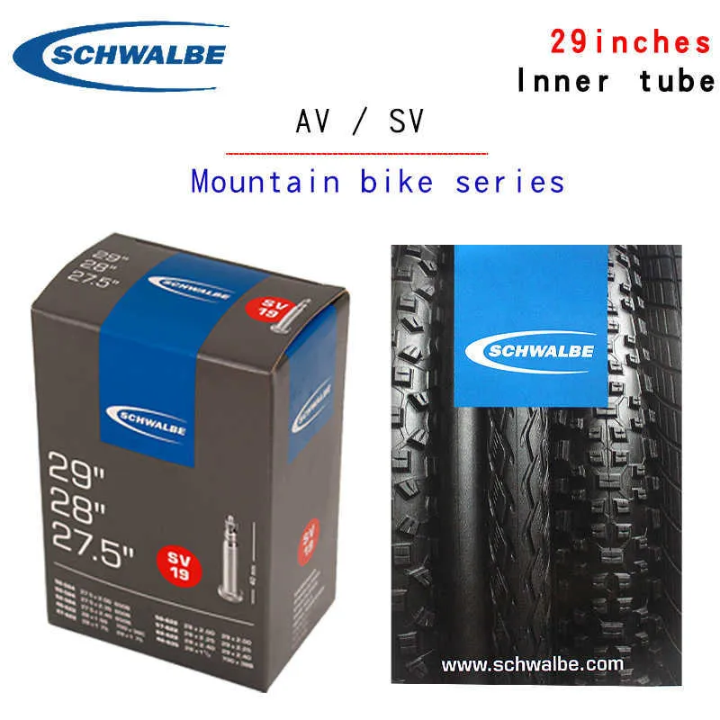 Fietsbanden Schwalbe Mountain Karet Butil Tabung In 29 Inci SV19 SV19A French Katup Road City Sepeda Ban Accessoris 0213