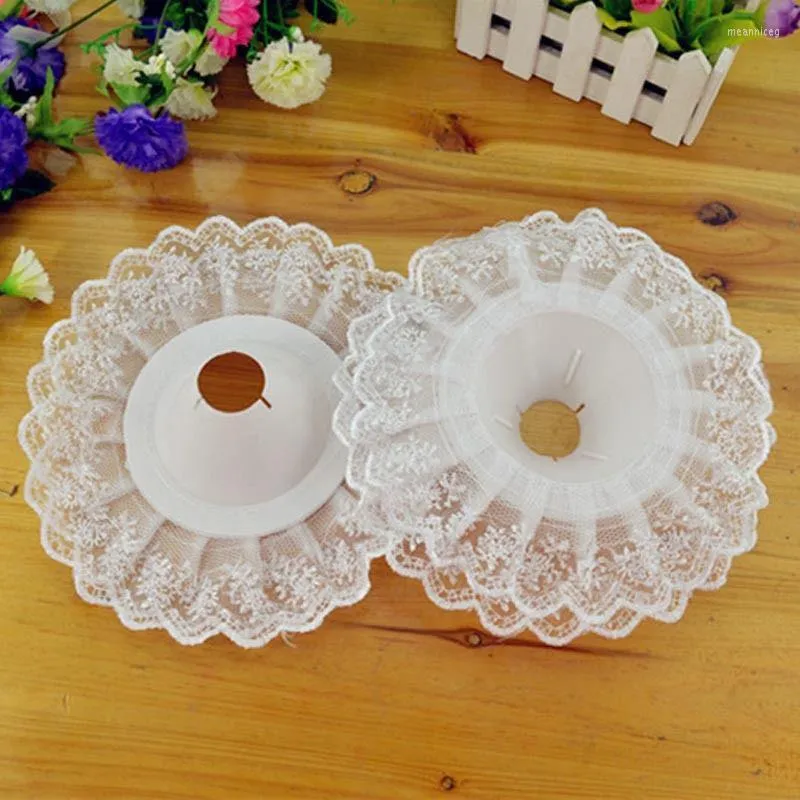 Decorative Flowers DIY Hand Tied LaceBouquet Holder Wedding Engagement Bridal Flower Lace Trim Candle Decor Without The Bouquet Lacework