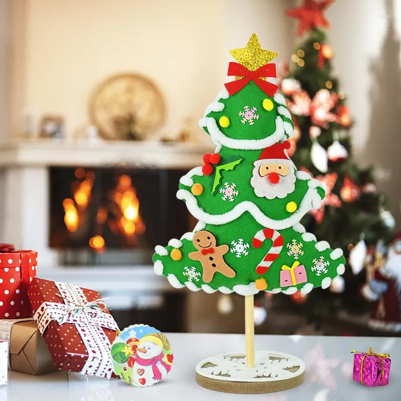 Christmas Decorations 1Set Tree DIY Material Package Funny Handmade Educational Toys Decoration Craft Xmas Gifts For Children