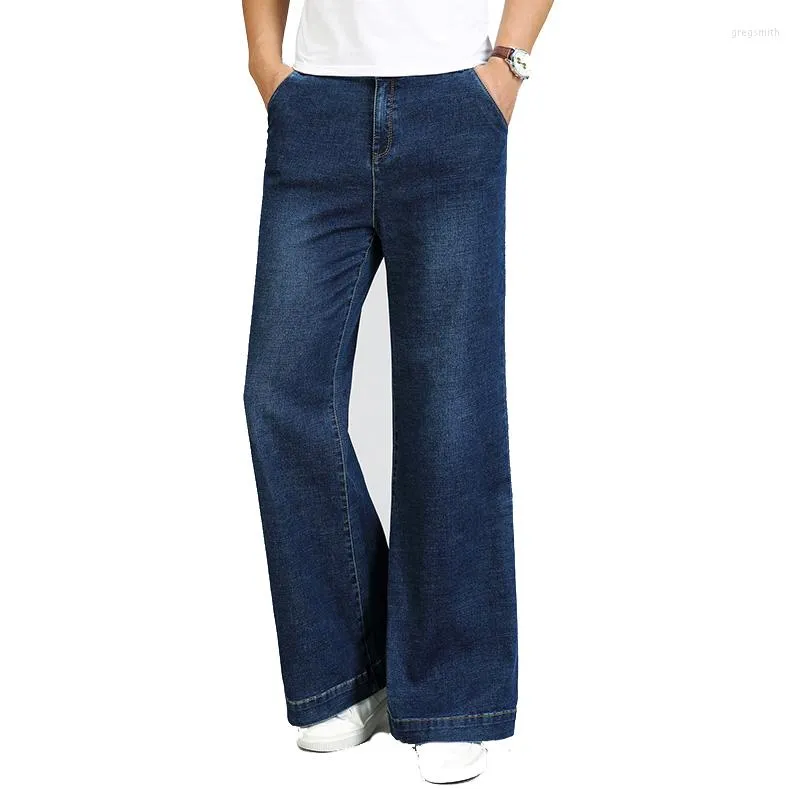 Мужские джинсы для мужчин мужские расклешенные джинсовые брюки.