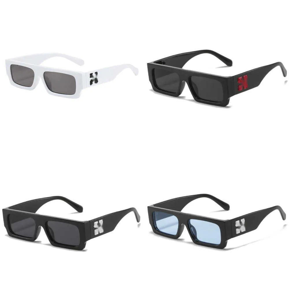 Fashion w Sunglasses Designer White Frames Style Square Brand Sunglass Arrow x Black Frame Eyewear Trend Sun Glasses Bright Sports