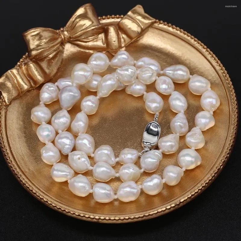 Ketens natuurlijke witte zoetwater parelparels elegante bruiloft ketting hoge kwaliteit voor vrouwen feest reiki genezende sieraden