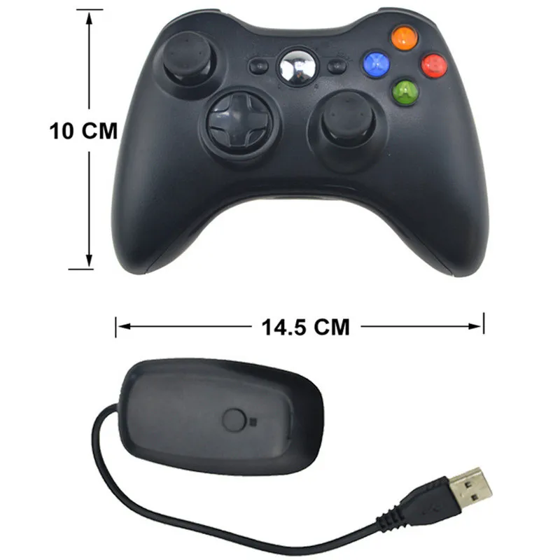 H￶gkvalitativ 2.4G Wireless Controller Gamepad Exakt tum Joystick GamePad f￶r Xbox360/PS3/PC Microsoft X-Box Controller med logotyp och detaljhandelsf￶rpackning