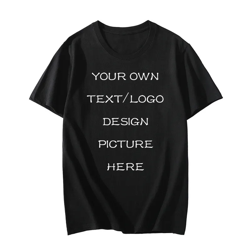 Camiseta de algod n 100 para hombre hecha a medida Nuevo estilo de moda Tama o grande Impresi n personalizada Camisetas a pedido Camisetas con dise o