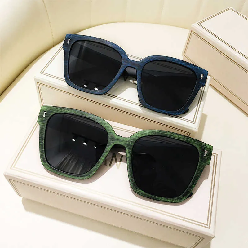Sunglasses Retro Bamboo Wood Grain Polarized Sunglasses Women Driving Square Style Sun Glasses Male Goggle UV400 Men Eyewear G230214