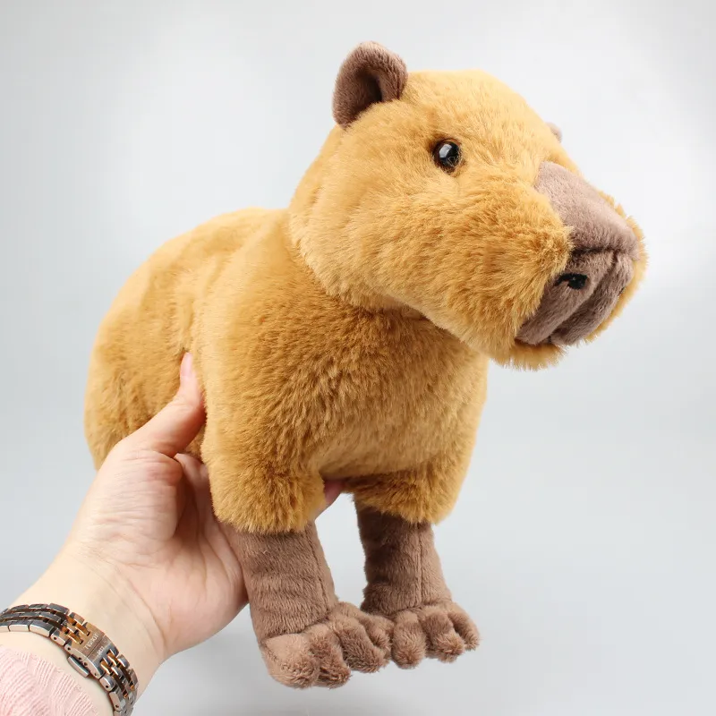 30x20cm Simulation Capybara Peluche Kawaii Capybara Poupée En